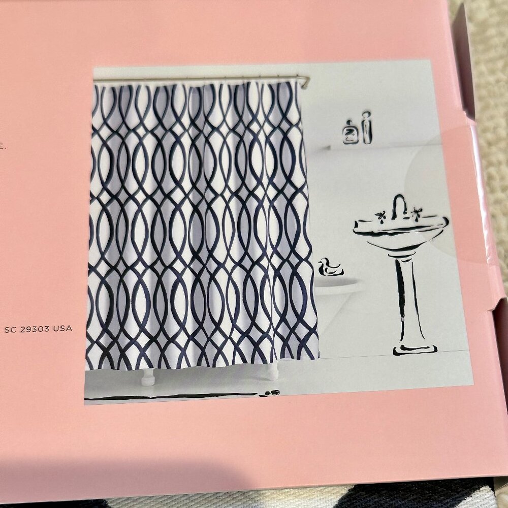 Kate Spade New York Shower Curtain | in Painted Trellis Pattern